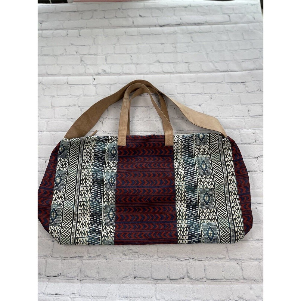 Weekender Bag for Women Canvas / Leather Boho Overnight Bag Large Travel Bags